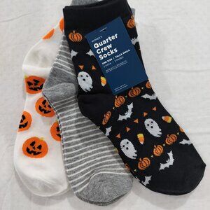 Halloween Quarter Crew Socks - Women's